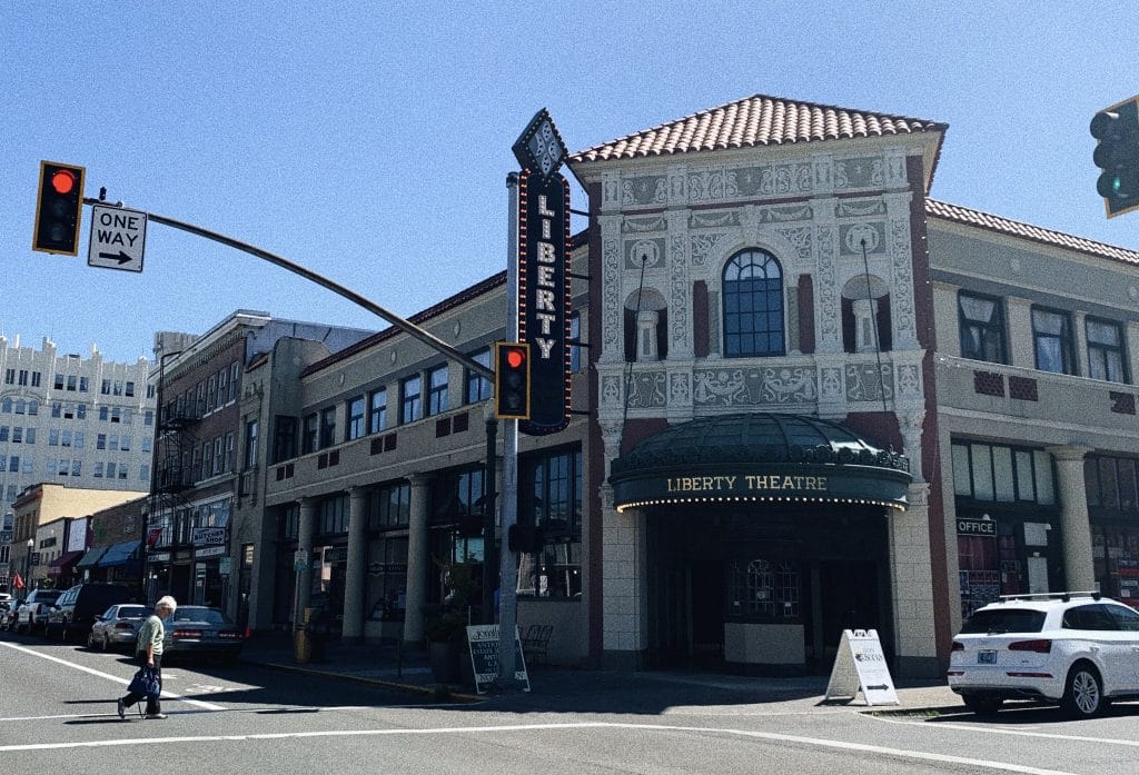 Photo of the Liberty Theatre in Astoria, Oregon - one stop on the Portland to San Fransisco Drive