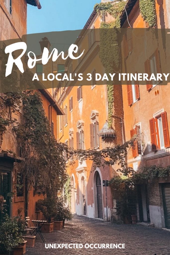 A local's guide to 3 days in Rome! My best tips and tricks, favourite gelato spots, and the best pasta dishes you can order!