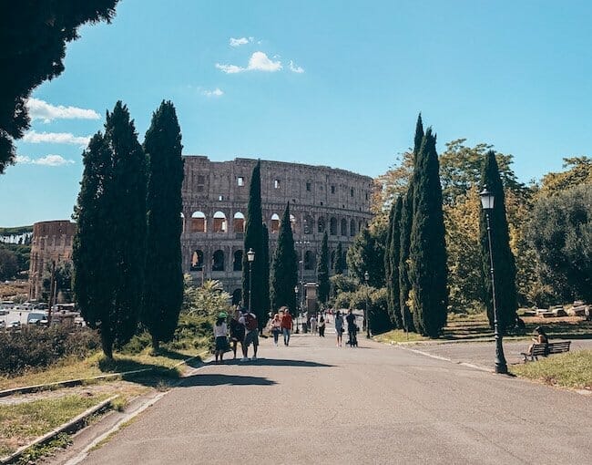 Colosseum in the sunshine for 3 day Rome itinerary